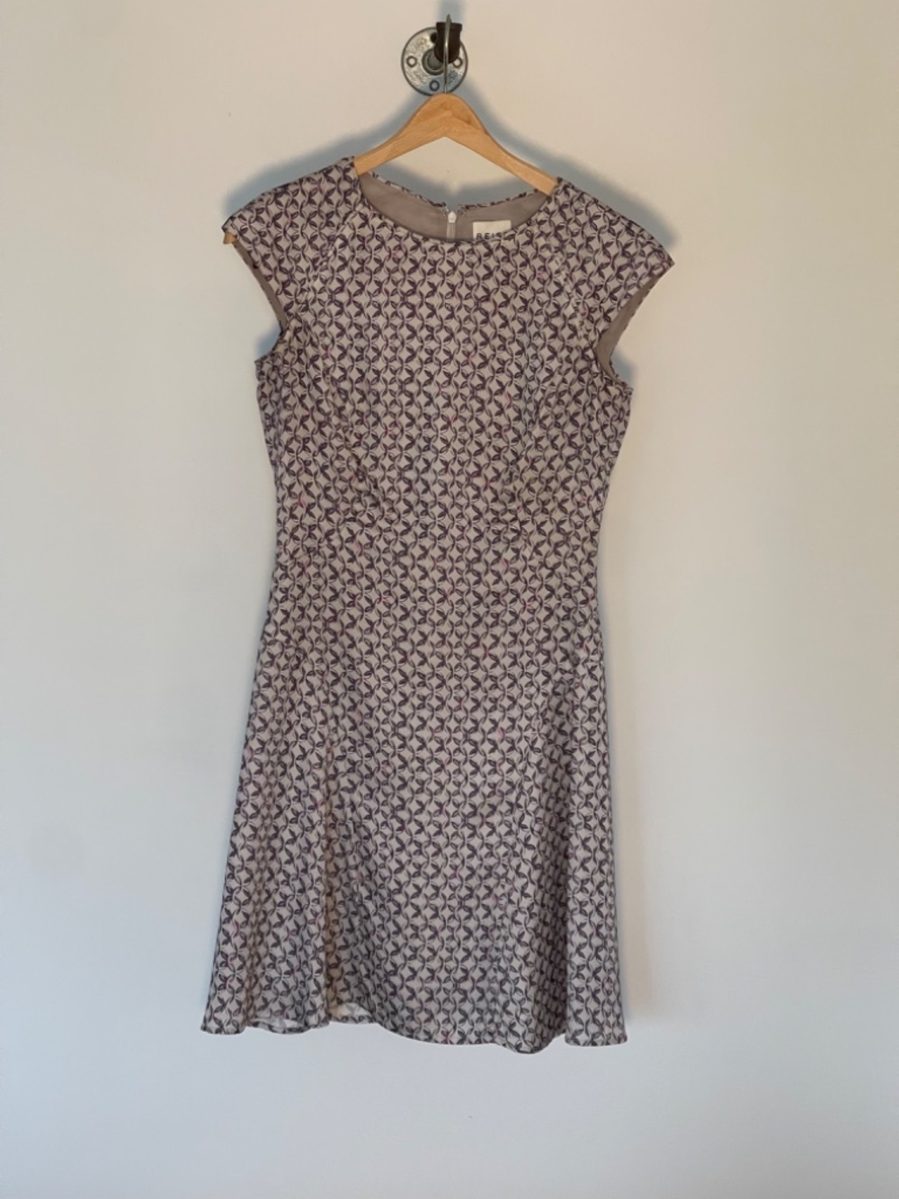 REISS Printed Fit & Flare Dress Size 2 Like New